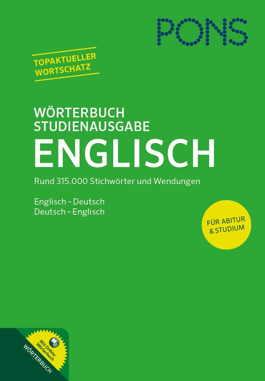Produktbild: PONS W&ouml;rterbuch Studienausgabe Englisch