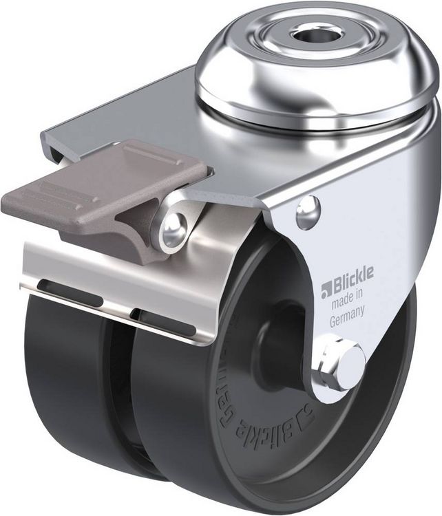 Produktbild: Blickle 285320 LMDA-POA 75G-FI Doppel-Lenkrolle Rad-Durchmesser: 75 mm Tragf&auml;higkeit (max.): 100 kg 1 St.