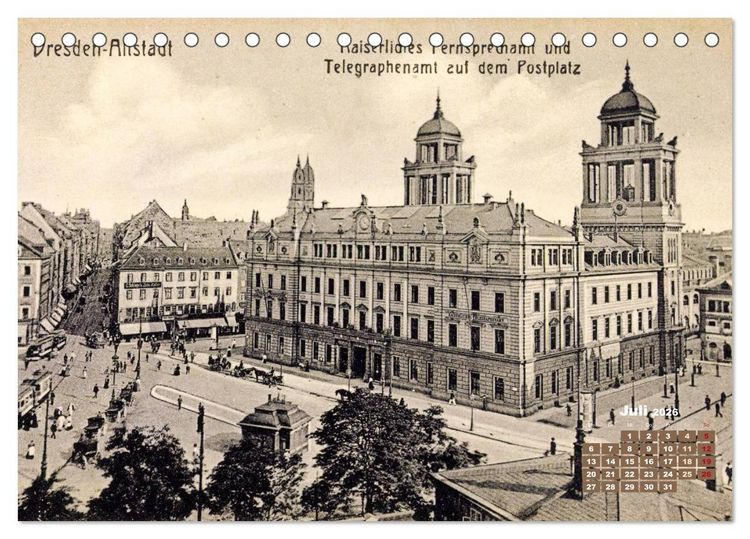 Produktbild: Souvenirs aus Dresden &ndash; Die Stadt auf historischen Karten (Tischkalender 2026 DIN A5 quer), CALVENDO Monatskalender
