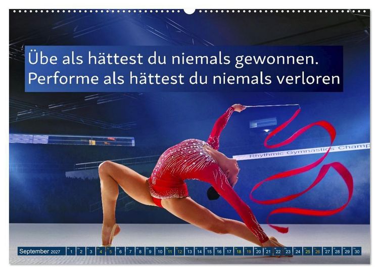 Produktbild: St&auml;rker als gestern &ndash; Sportliche Motivation in Bildern und Spr&uuml;chen (hochwertiger Premium Wandkalender 2027 DIN A2 quer), Kunstdruck in Hochglanz