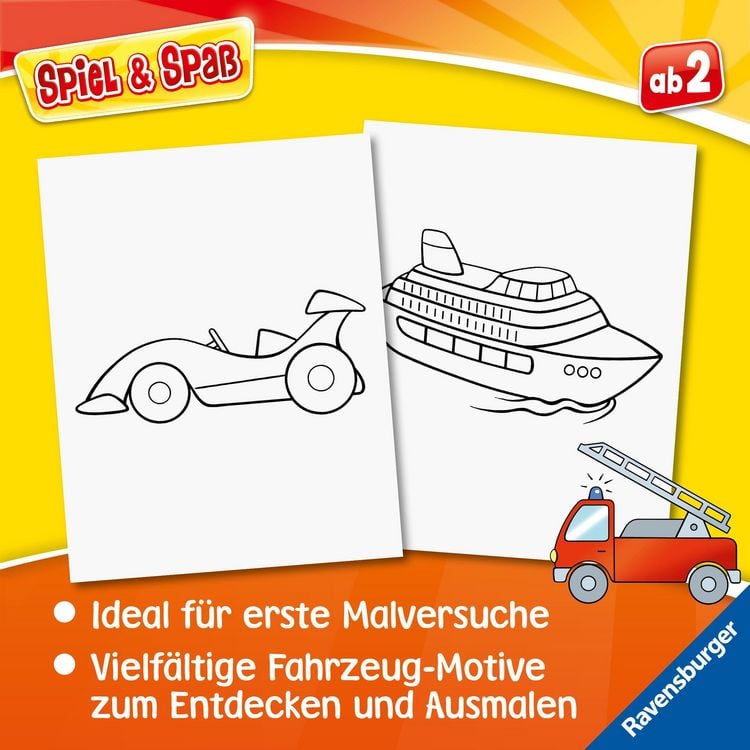 Produktbild: Spiel & Spa&szlig; - Mein allererster Malblock: Fahrzeuge