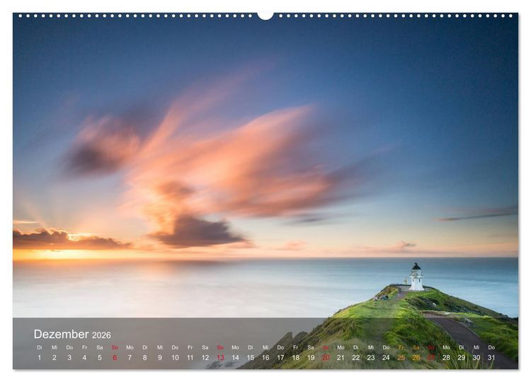 Produktbild: Neuseeland - Traumhafte Landschaften am anderen Ende der Welt (hochwertiger Premium Wandkalender 2026 DIN A2 quer), Kunstdruck in Hochglanz