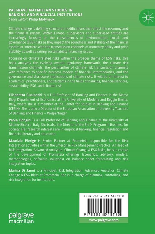 Produktbild: Climate Risk and Financial Intermediaries