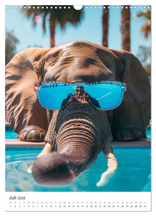 Produktbild: Tierische Sommerfreunde (Wandkalender 2026 DIN A3 hoch), CALVENDO Monatskalender