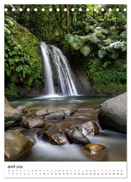 Produktbild: Guadeloupe - Un r&ecirc;ve carib&eacute;en (Calendrier de bureau 2026 DIN A5 horizontal), CALVENDO calendrier mensuel