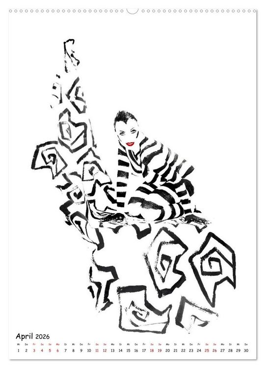 Produktbild: MEL Bodypainting von fru.ch (hochwertiger Premium Wandkalender 2026 DIN A2 hoch), Kunstdruck in Hochglanz