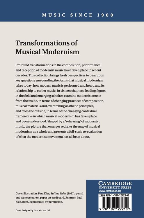 Produktbild: Transformations Musical Modernism