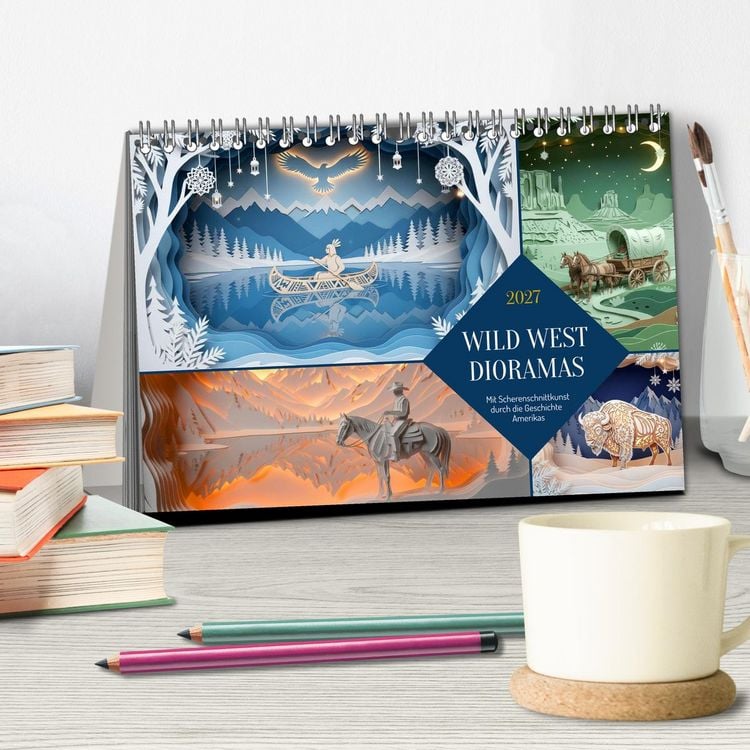 Produktbild: Wild West Dioramas (Tischkalender 2027 DIN A5 quer), CALVENDO Monatskalender