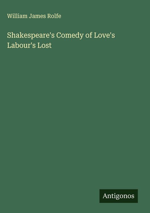 Produktbild: Shakespeare's Comedy of Love's Labour's Lost