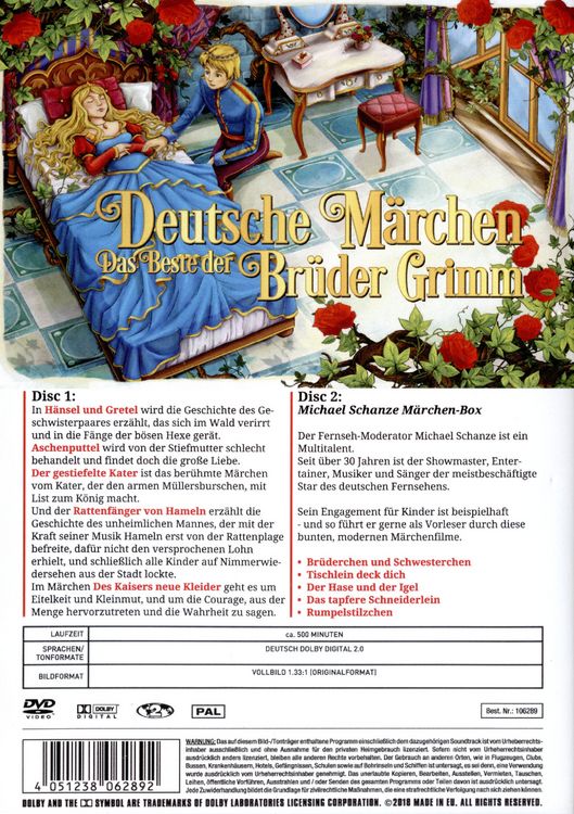 Produktbild: Deutsche M&auml;rchen: Das Beste der Br&uuml;der Grimm [2 DVDs]