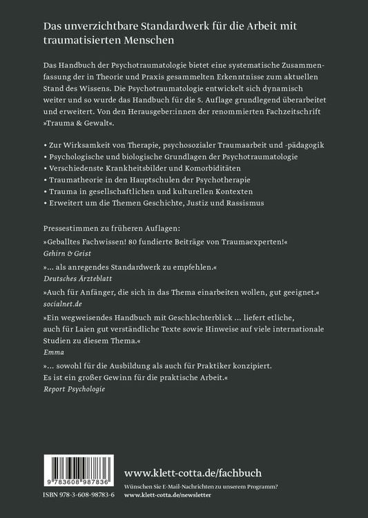 Produktbild: Handbuch der Psychotraumatologie