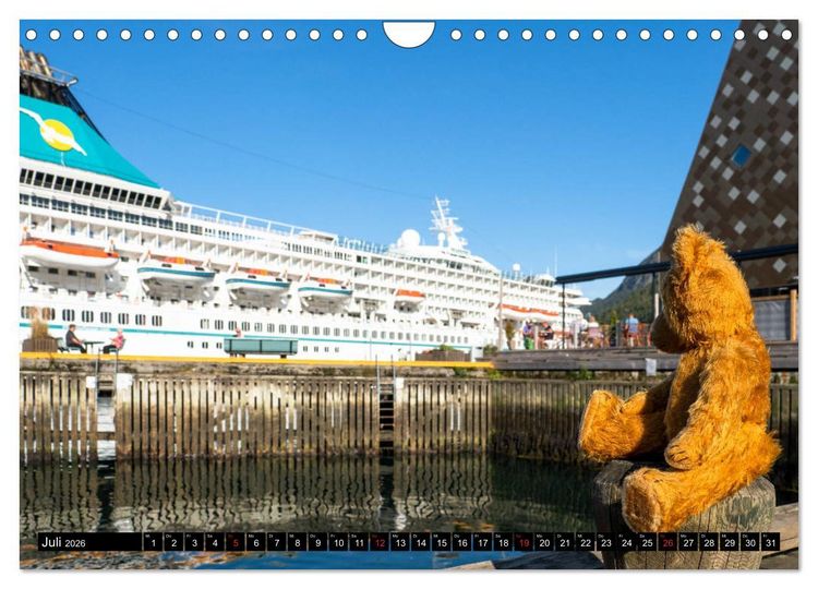 Produktbild: Neue Abenteuer von Teddy Basse (Wandkalender 2026 DIN A4 quer), CALVENDO Monatskalender