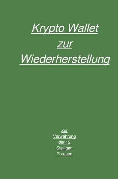 Produktbild: Krypto Wallet zur Wiederherstellung