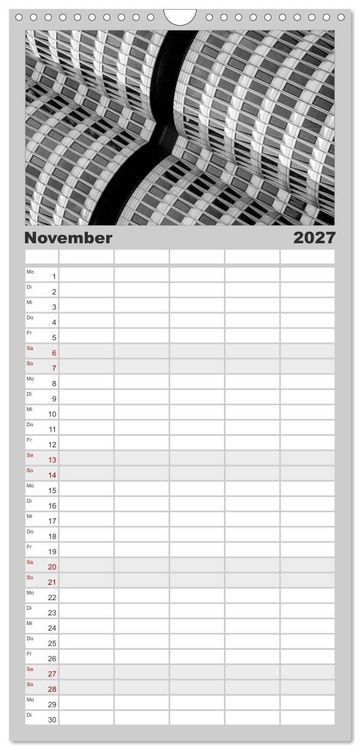 Produktbild: Familienplaner 2027 - Architektur - Fassaden im Detail 2027 mit 5 Spalten (Wandkalender, 21 x 45 cm) CALVENDO