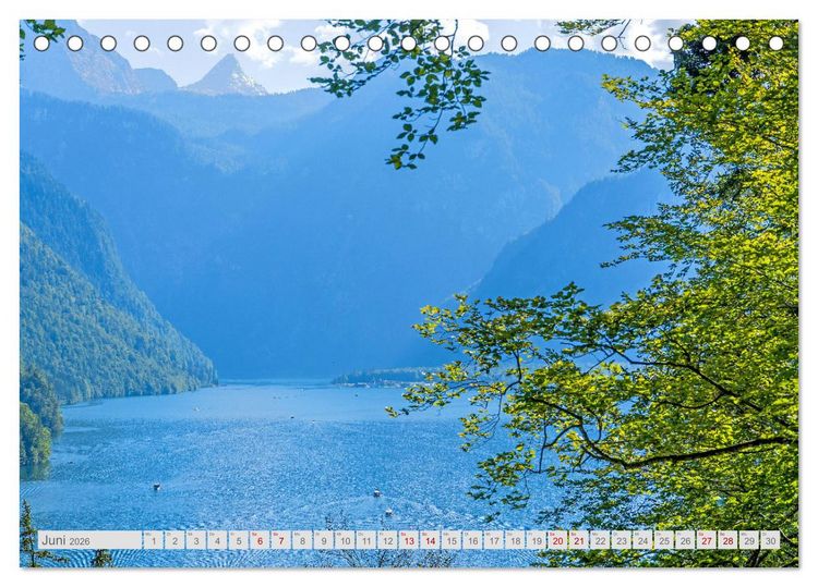Produktbild: Malerische Seen in Bayern (Tischkalender 2026 DIN A5 quer), CALVENDO Monatskalender