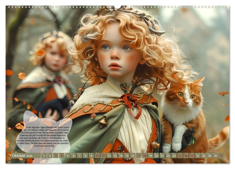Produktbild: Der kleine Katzenprinz (hochwertiger Premium Wandkalender 2026 DIN A2 quer), Kunstdruck in Hochglanz