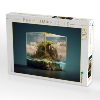 Produktbild: CALVENDO Puzzle Kleine Insel in einem Glasw&uuml;rfel | 1000 Teile Lege-Gr&ouml;&szlig;e 64x48cm Foto-Puzzle f&uuml;r gl&uuml;ckliche Stunden