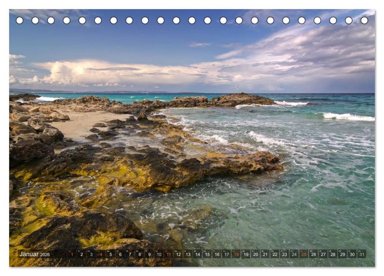 Produktbild: Formentera - Karibik im Mittelmeer (Tischkalender 2026 DIN A5 quer), CALVENDO Monatskalender