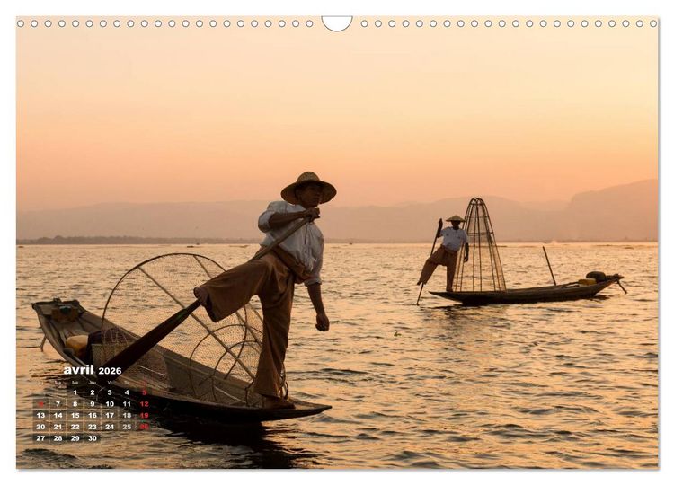 Produktbild: BIRMANIE MYANMAR (Calendrier mural 2026 DIN A3 vertical), CALVENDO calendrier mensuel