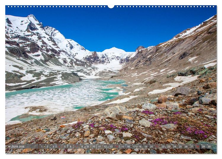 Produktbild: Berge - Gletscher - Seen (Wandkalender 2026 DIN A2 quer), CALVENDO Monatskalender