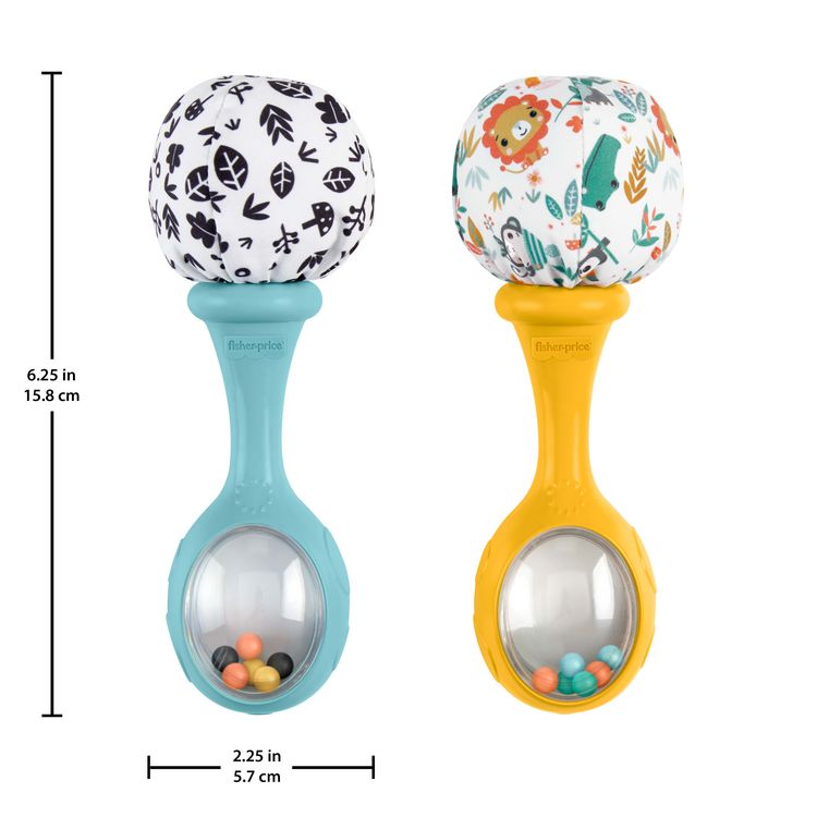 Produktbild: Fisher-Price Babys Rumba-Rasseln Spielzeug, 2er-Set f&uuml;r Babys ab 3 Monaten, ko