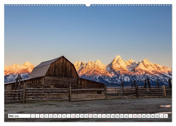 Produktbild: Grand Teton National Park (Wandkalender 2026 DIN A2 quer), CALVENDO Monatskalender