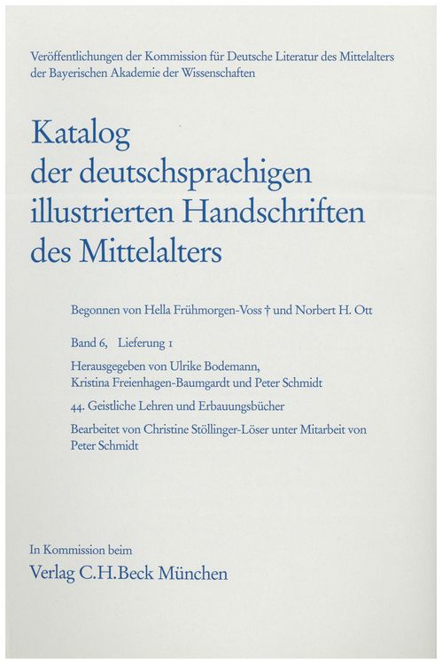 Produktbild: Katalog der deutschsprachigen illustrierten Handschriften des Mittelalters Band 6, Lfg. 1