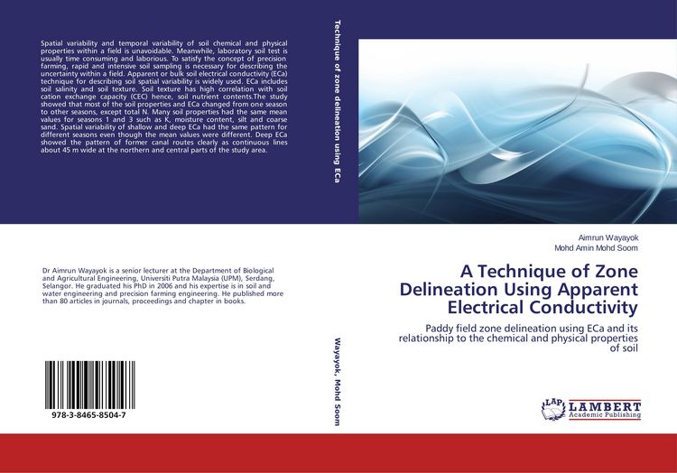 Produktbild: A Technique of Zone Delineation Using Apparent Electrical Conductivity