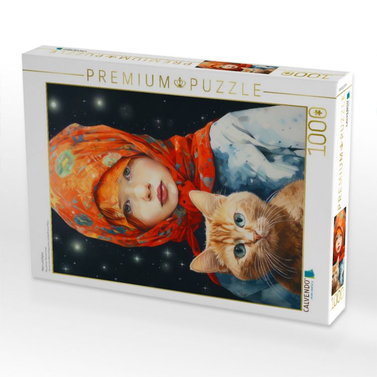 Produktbild: CALVENDO Puzzle Mann und Katze | 1000 Teile Lege-Gr&ouml;&szlig;e 64x48cm Foto-Puzzle f&uuml;r gl&uuml;ckliche Stunden