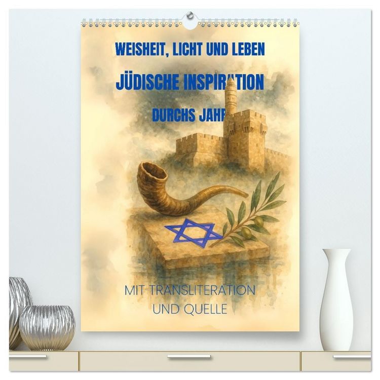 Produktbild: Weisheit, Licht und Leben &ndash; J&uuml;dische Inspiration durchs Jahr (hochwertiger Premium Wandkalender 2027 DIN A2 hoch), Kunstdruck in Hochglanz