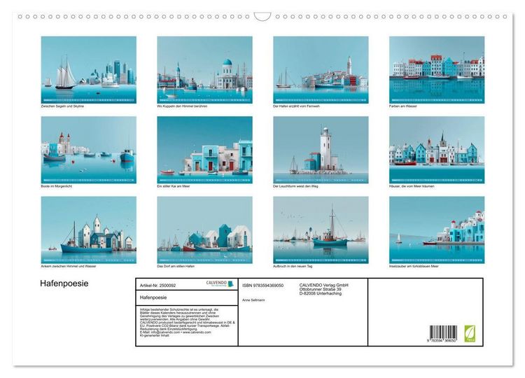 Produktbild: Hafenpoesie (Wandkalender 2027 DIN A2 quer), CALVENDO Monatskalender