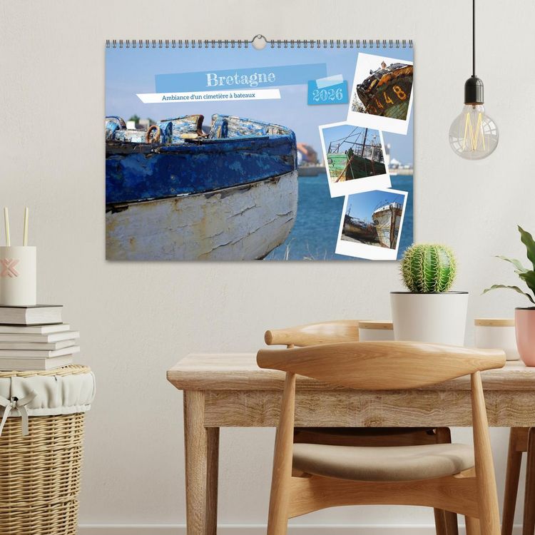 Produktbild: Bretagne Ambiance d'un cimeti&egrave;re &agrave; bateaux (Calendrier mural 2026 DIN A3 vertical), CALVENDO calendrier mensuel