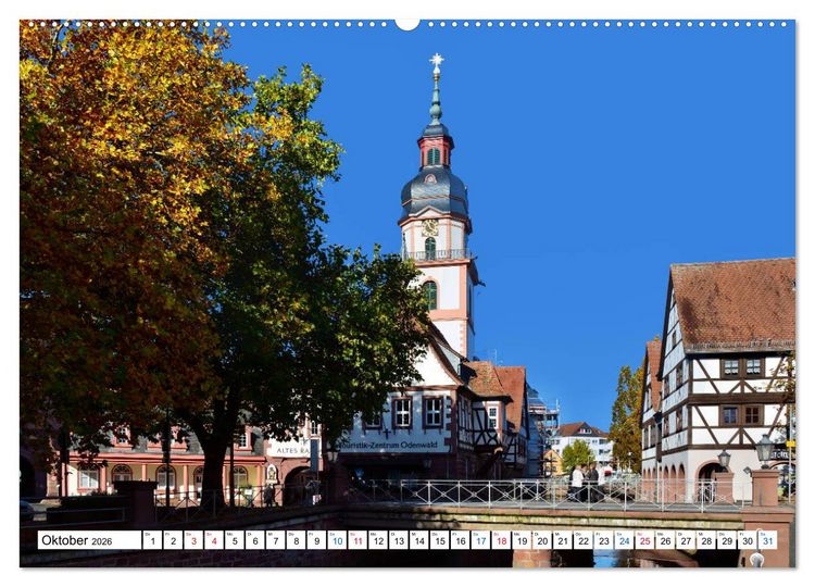 Produktbild: Erbach - Die Odenw&auml;lder Residenzstadt (hochwertiger Premium Wandkalender 2026 DIN A2 quer), Kunstdruck in Hochglanz