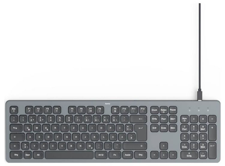 Produktbild: Hama CK-400 USB Tastatur Deutsch, QWERTZ Schwarz Multimediatasten
