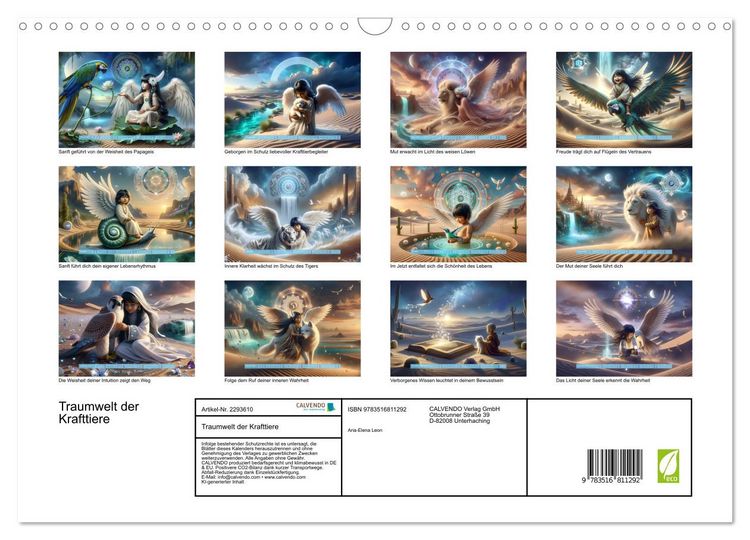 Produktbild: Traumwelt der Krafttiere (Wandkalender 2027 DIN A3 quer), CALVENDO Monatskalender