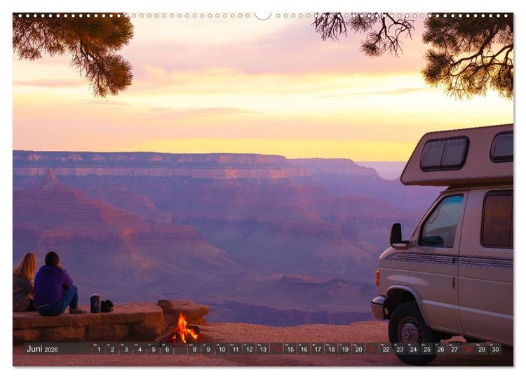 Produktbild: Abenteuer Wildcamping - Mit dem Camper um die Welt (hochwertiger Premium Wandkalender 2026 DIN A2 quer), Kunstdruck in Hochglanz