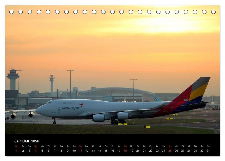 Produktbild: Internationale Frachtflugzeuge (Tischkalender 2026 DIN A5 quer), CALVENDO Monatskalender