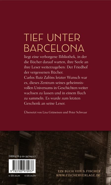 Produktbild: Der Friedhof der vergessenen B&uuml;cher