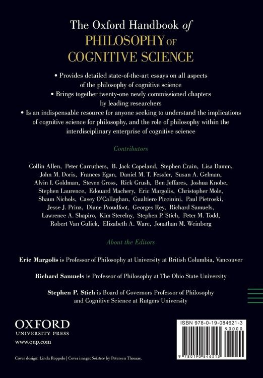 Produktbild: The Oxford Handbook of Philosophy of Cognitive Science