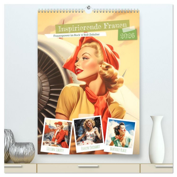 Produktbild: Inspirierende Frauen (hochwertiger Premium Wandkalender 2026 DIN A2 hoch), Kunstdruck in Hochglanz