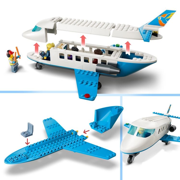 Produktbild: LEGO City 60492 Passagierjet, Bauset mit Spielzeugflieger, Rollenspiele f&uuml;r Kinder ab 4 Jahren
