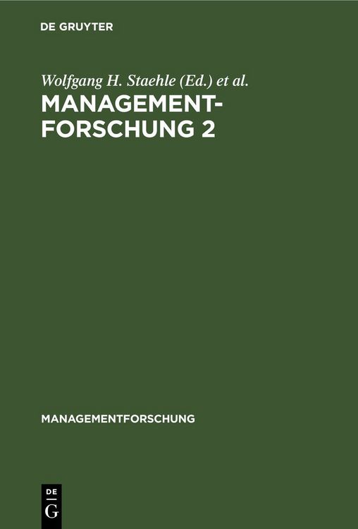 Produktbild: Managementforschung 2