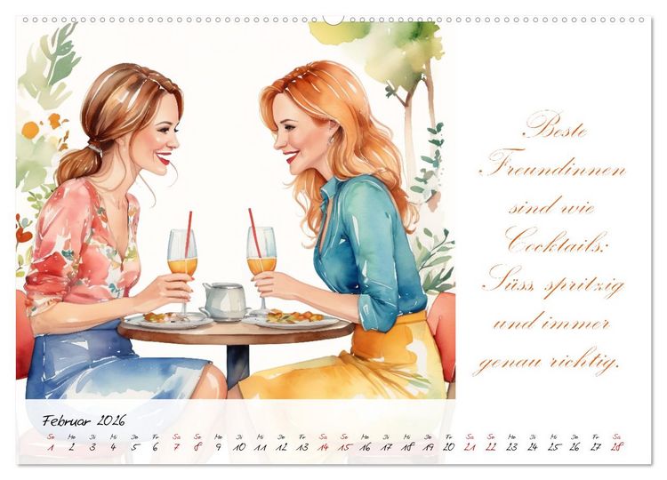 Produktbild: Beste Freundinnen (Wandkalender 2026 DIN A2 quer), CALVENDO Monatskalender