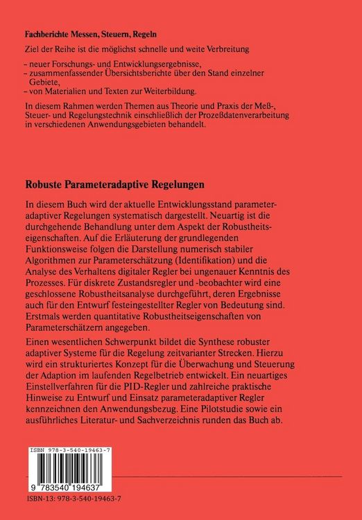 Produktbild: Robuste Parameteradaptive Regelungen