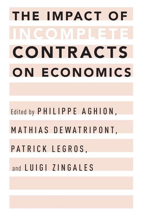 Produktbild: Impact of Incomplete Contracts on Economics