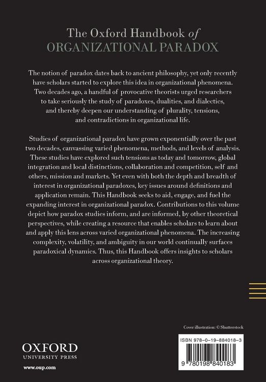 Produktbild: The Oxford Handbook of Organizational Paradox