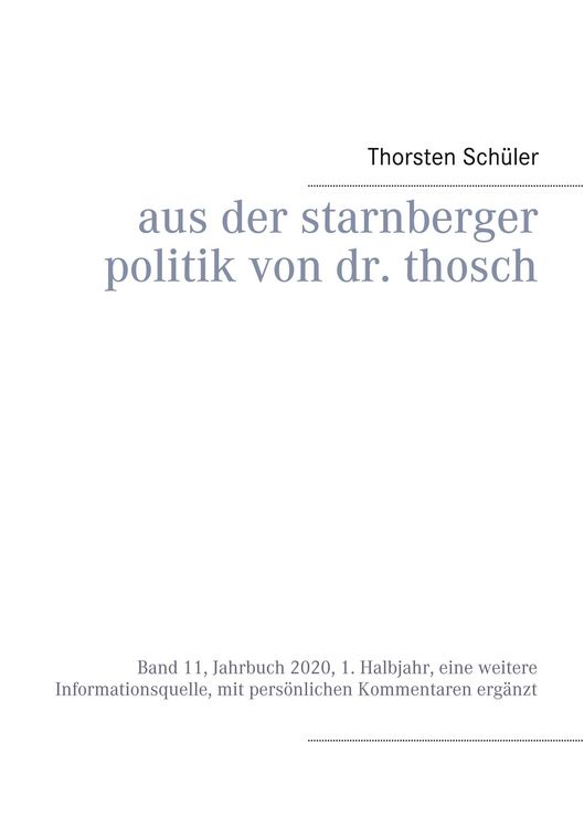 Produktbild: Aus der Starnberger Politik von Dr. Thosch