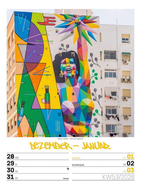Produktbild: Street Art Wochenplaner Kalender 2027