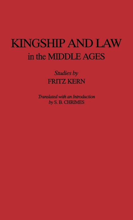 Produktbild: Kingship and Law in the Middle Ages