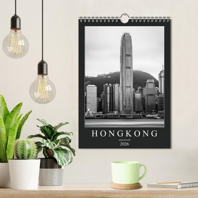Produktbild: Hongkong schwarzwei&szlig; (Wandkalender 2026 DIN A4 hoch), CALVENDO Monatskalender